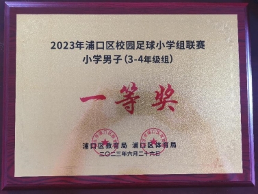 2023区足球联赛（小学男子三、四年级组）一等奖